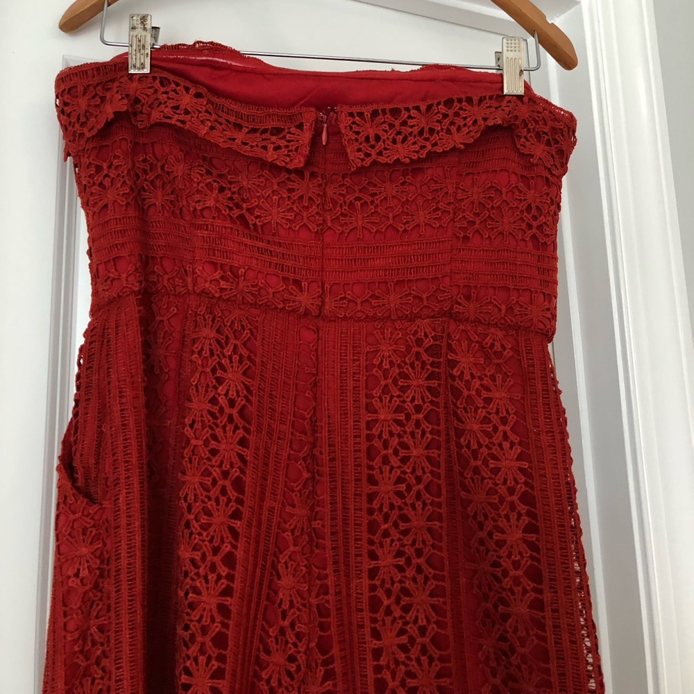 Anthropologie Lace Strapless Cropped Jumpsuit - Picture 3 of 14